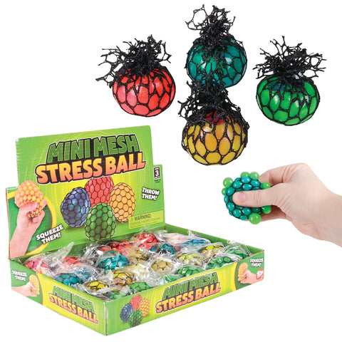 1.5" MINI SQUEEZE MESH STRESS BALL LLB Fidget Toys