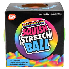 4" Squish And Stretch Rainbow Yummy Ball