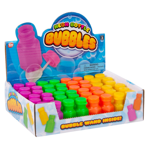MINI NEON BUBBLE BOTTLE 0.3OZ 1.75" LLB Party Supply
