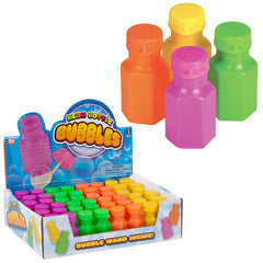 MINI NEON BUBBLE BOTTLE 0.3OZ 1.75" LLB Party Supply