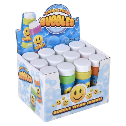 SMILE FACE BUBBLE BOTTLE 2OZ LLB kids toys