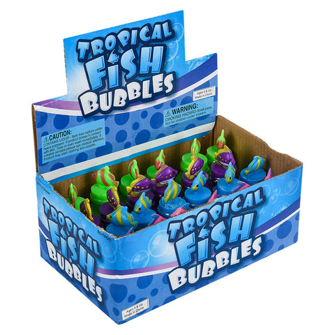 MINI TROPICAL FISH BUBBLE BOTTLE 0.6OZ 3" LLB kids toys