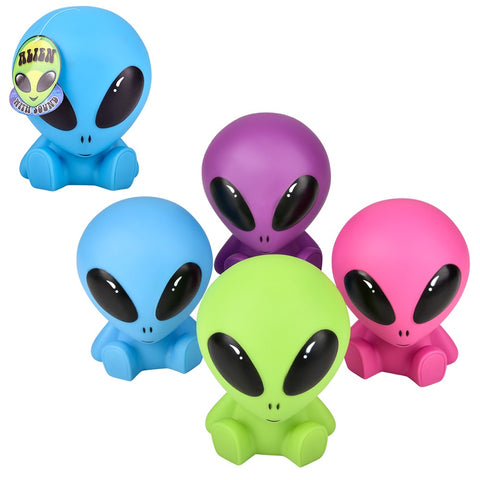 RUBBER ALIEN WITH SOUND 6" LLB kids toys