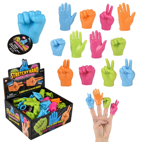 2.5" Neon Hand Finger Puppets - LLB Toys
