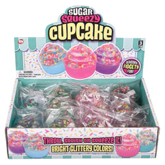 2.5" Squeezy Sugar Cupcake 12ct - LLB Toys