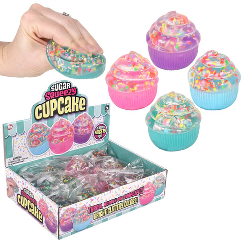 2.5" Squeezy Sugar Cupcake 12ct - LLB Toys