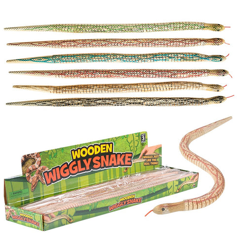 20" WOODEN WIGGLY SNAKE LLB kids toys