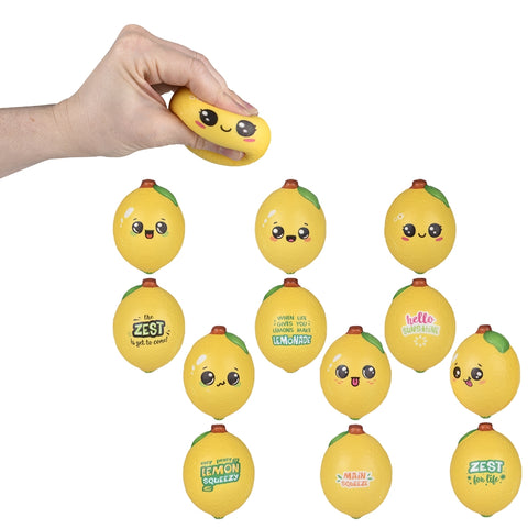 3.25" Squish Lemon 12ct - LLB Toys