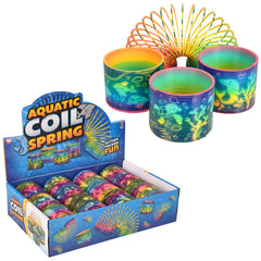 3" (80mm) AQUATIC ANIMAL PRINT COIL SPRING LLB kids toys