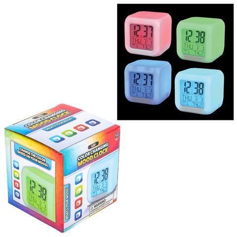 3" COLOR CHANGING LED MOOD CLOCK LLB kids toys