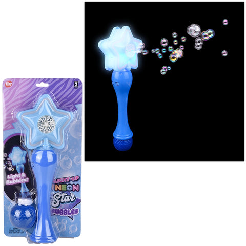 14.5" Light-Up Neon Star Bubble Wand - LLB Toys