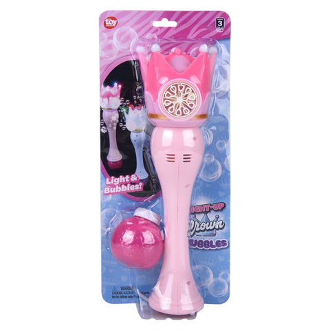 13.5" Light-Up Crown Bubble Wand - LLB Toys