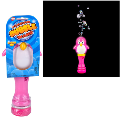 8" PENGUIN LIGHT-UP BUBBLE WAND LLB Light-up Toys