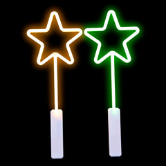18" NEON STYLE LIGHT-UP STAR WAND