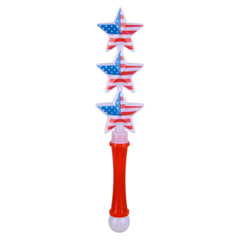 13" Patriotic Triple Star Wand