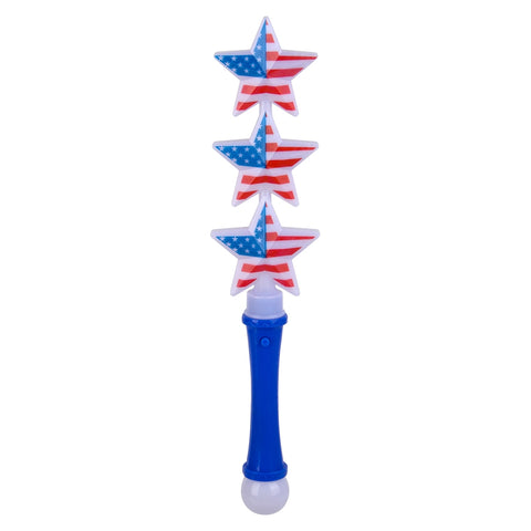 13" Patriotic Triple Star Wand - LLB Toys
