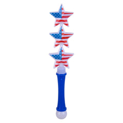 13" Patriotic Triple Star Wand