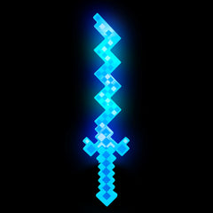 24" Light-Up Pixel Zigzag Sword With Sound