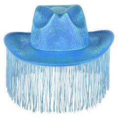 Colorful Cowgirl Hat With Tinsel 48ct