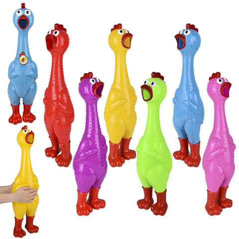 24" Giant Rubber Chicken 6ct - LLB Toys
