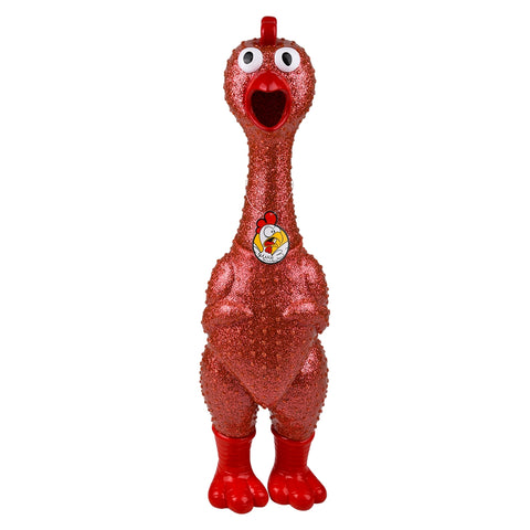 24" Giant Sparkle Rubber Chicken 6ct LLB kids toys