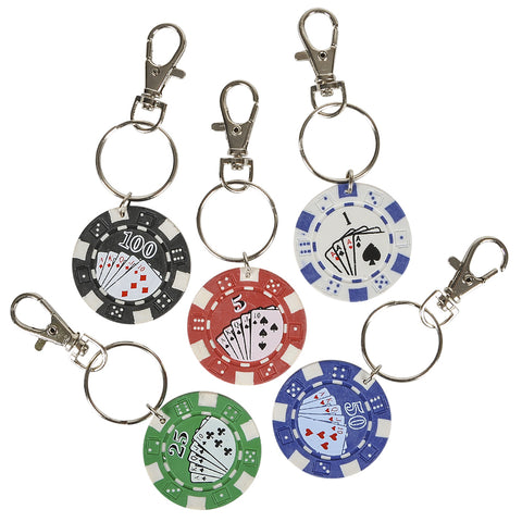 1.5" POKER CHIP KEYCHAIN LLB Keychain