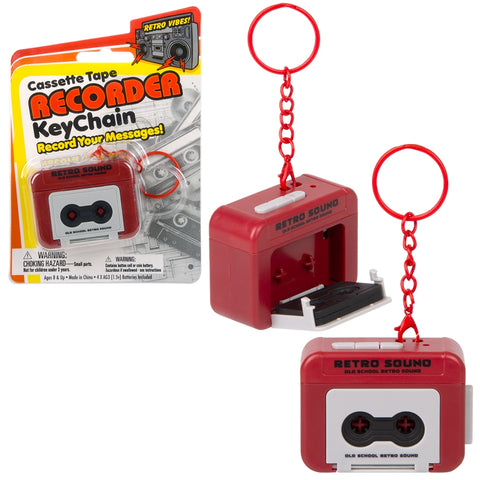 2" Cassette Tape Recorder Keychain - LLB Toys