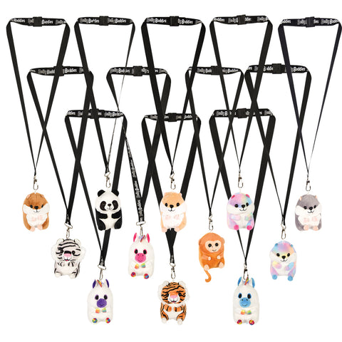 4" 180PC LANYARD BELLY BUDDY ASSORTMENT LLB Plush Toys