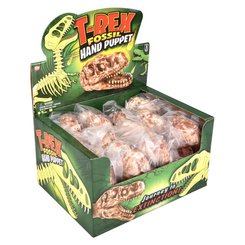 Stretchy T-Rex Fossil Hand Puppet 6" LLB kids toys