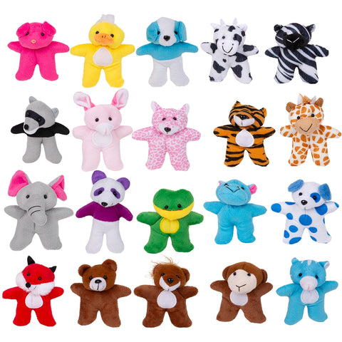 4.75" plush MINI ANIMAL ASSORTMENT 100PCS/UNIT   - LLB Toys