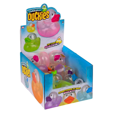 3.75" Translucent Duckies 12ct - LLB Toys