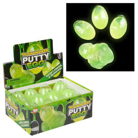 GLOW IN DARK PUTTY EGG LLB Slime & Putty