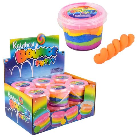 4" RAINBOW BOUNCING PUTTY LLB Slime & Putty