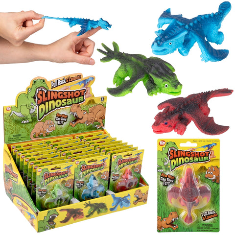 4.33" Slingshot Dinosaur 24ct - LLB Toys
