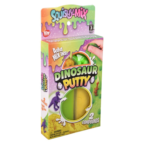 Squishy-Mix Dinosaur Putty 12ct - LLB Toys