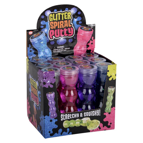 6.25" Spiral Bottle Glitter Putty LLB Slime & Putty
