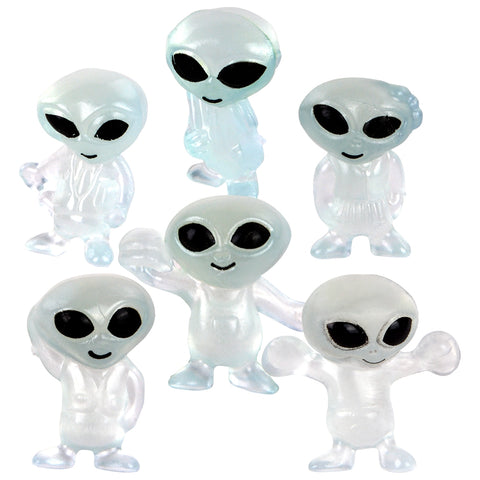 1" Glow In The Dark Mini Alien Figurines - LLB Toys