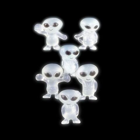 1" Glow In The Dark Mini Alien Figurines - LLB Toys