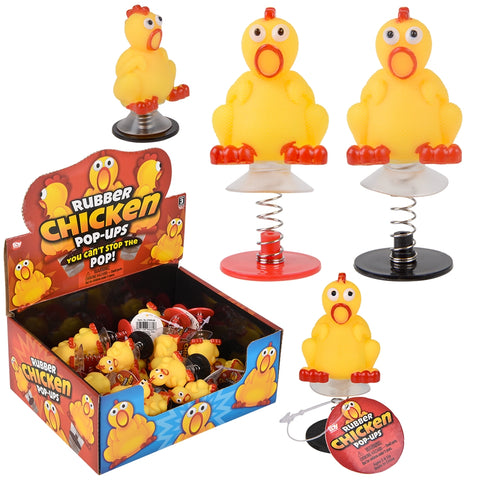2.75" Rubber Chicken Pop-Ups - LLB Toys