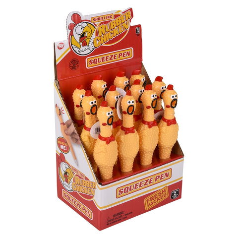 7" Rubber Chicken Pen - LLB Toys