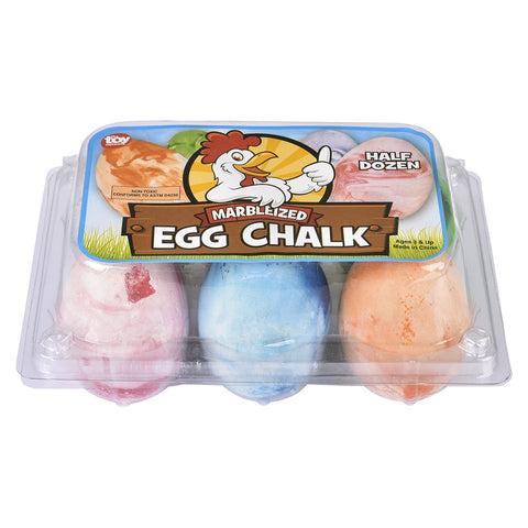 2.5" MARBLEIZED EGG SIDEWALK CHALK LLB Stationary