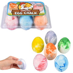 2.5" MARBLEIZED EGG SIDEWALK CHALK LLB Stationary