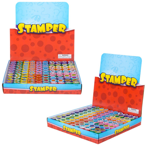 1.4" PLASTIC STAMPERS (100PCS/BOX) LLB kids toys