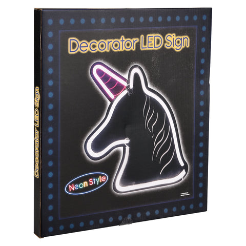 LED Neon Hanging Rope Lamp - Unicorn 15.5"  -  LLB Toys