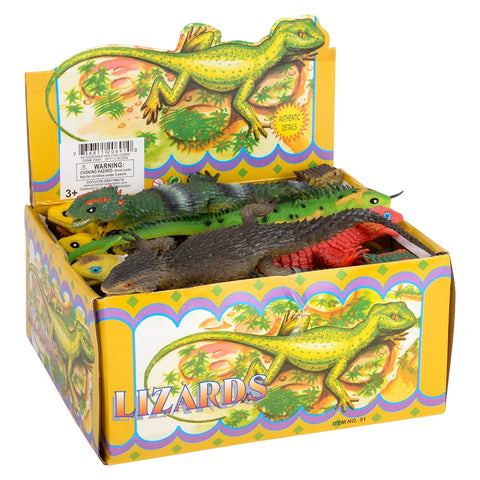 Rainforest Squeaker Lizard (12 Asst.) 14" 12/30 - LLB Toys