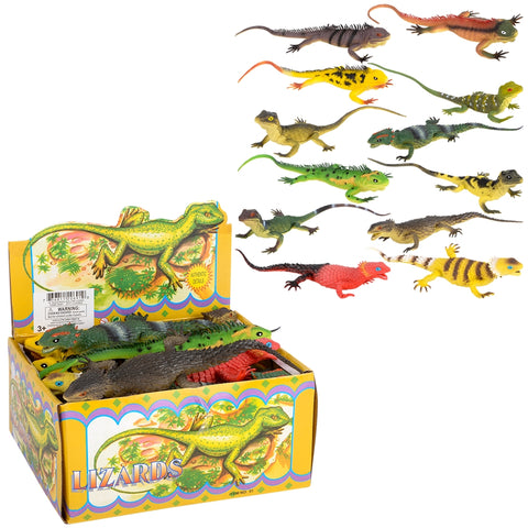 Rainforest Squeaker Lizard (12 Asst.) 14" 12/30 - LLB Toys