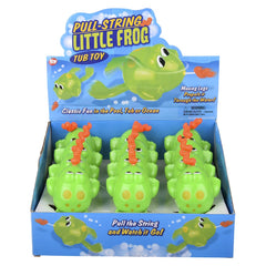 6.5" PULL-STRING FROG BATH TOY LLB kids toys