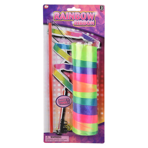11.75" RAINBOW RIBBON WAND LLB toy-wand kids