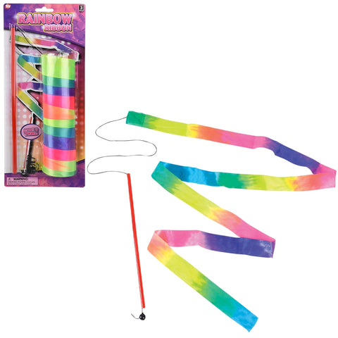 11.75" RAINBOW RIBBON WAND LLB toy-wand kids