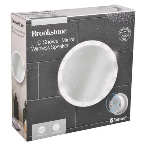 Brookstone LED Shower Mirror Speaker